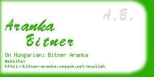 aranka bitner business card